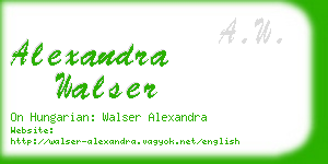 alexandra walser business card